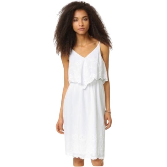 New WAYF White Handkerchief Overlay Dress - Picture 1 of 9